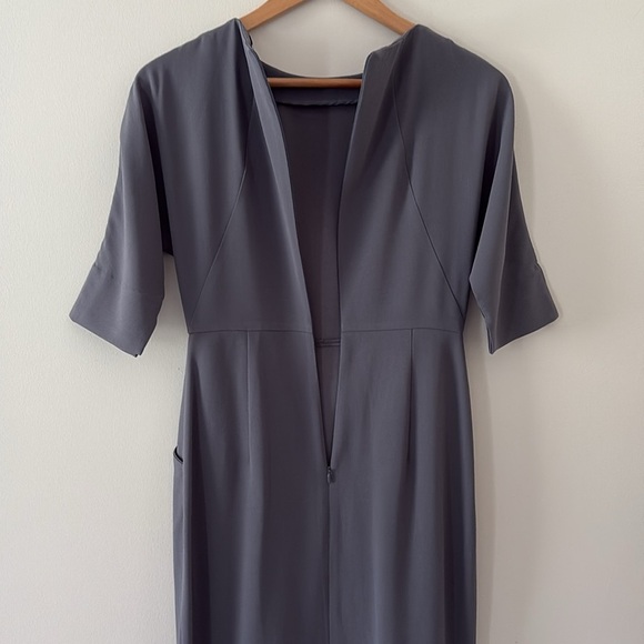 MM LaFleur Grey Mei 3/4 Sleeve Pocket Shift Dress in Monsoon Size 2 - Picture 10 of 15
